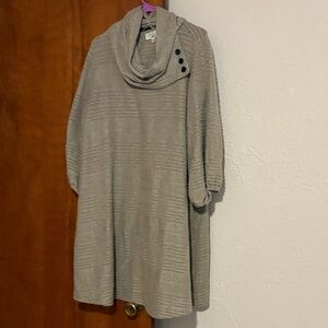 Elegant Cowl Neck Sweater - Cream